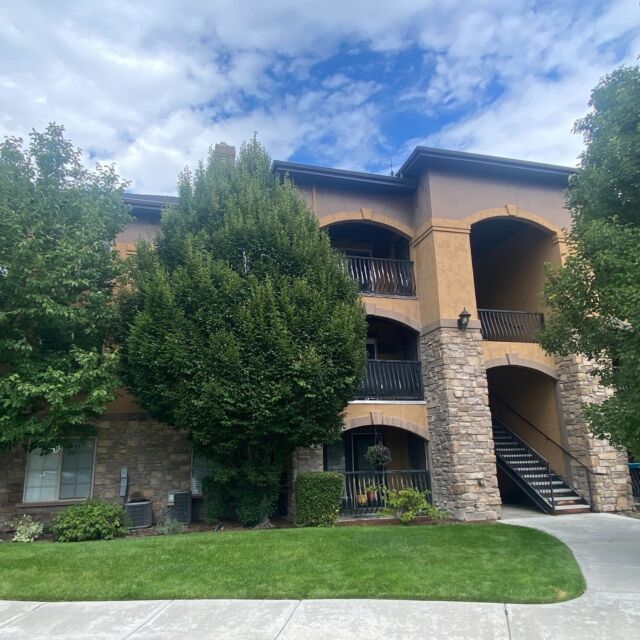 This is an HOA community where we have performed a lot of repair work. In the first 2 photos you can see staining above and to the right of the 3rd level deck. The staining seen is indicative of an incorrect "roof to wall" connection. This results in water getting behind the stucco system which can cause significant damage to the structure of the building. The following pictures show the damage and dryrot we found in the OSB sheathing and structural 2x framing members once we removed the stucco. The damage extended from the top of the building all the way to the floor level.