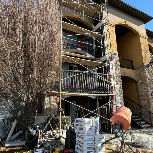 Often, contractors will push for a "full tear-off" to address an exterior repair. This is because it is difficult to tie into existing exterior systems. The photos here show the "tie-in" work of the stucco, deck and stone systems and components at the property shown in the previous post. This requires a great amount of skill, but RAM is able to seamlessly integrate the stucco, stone and deck components to create a watertight envelope. The ability to perform isolated repairs instead of a "full tear-off" addresses the damaged areas only and can save you money.